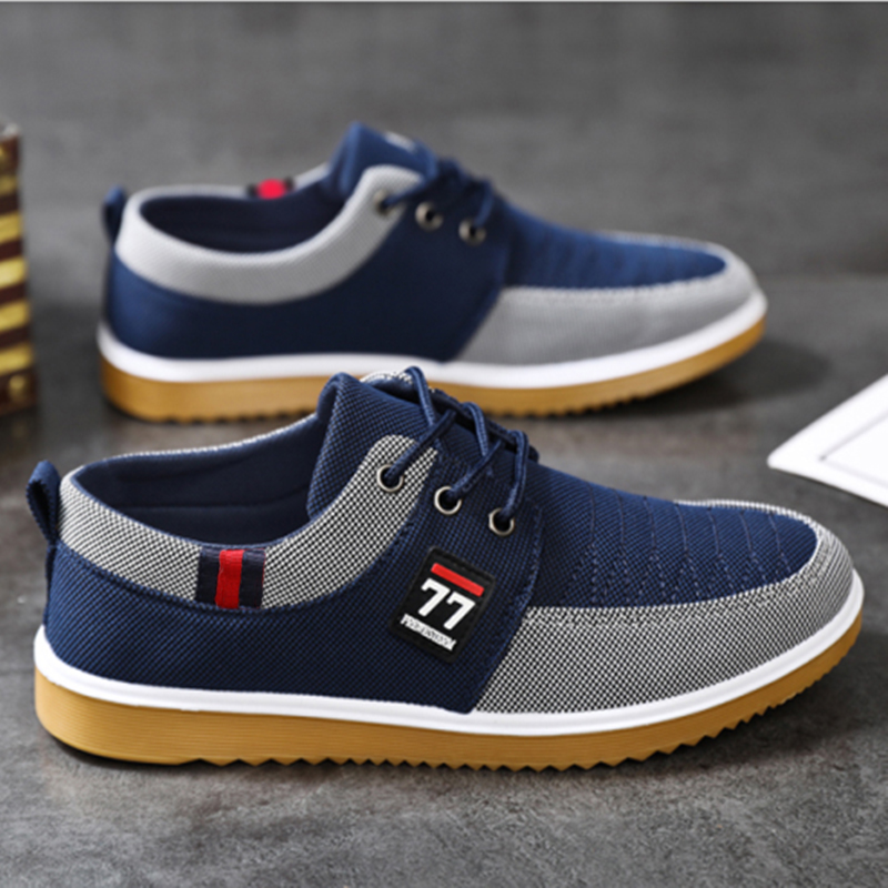 New Fashionable Trendy Men's S - Knit Fabric Lace Up Sneakers recension och pris