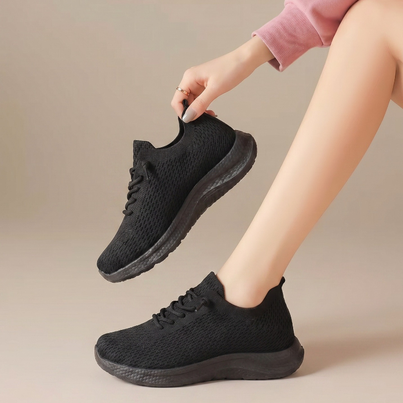 Summer Ladies Breathable Mesh  - Knit Fabric Lace Up Sneakers recension och pris