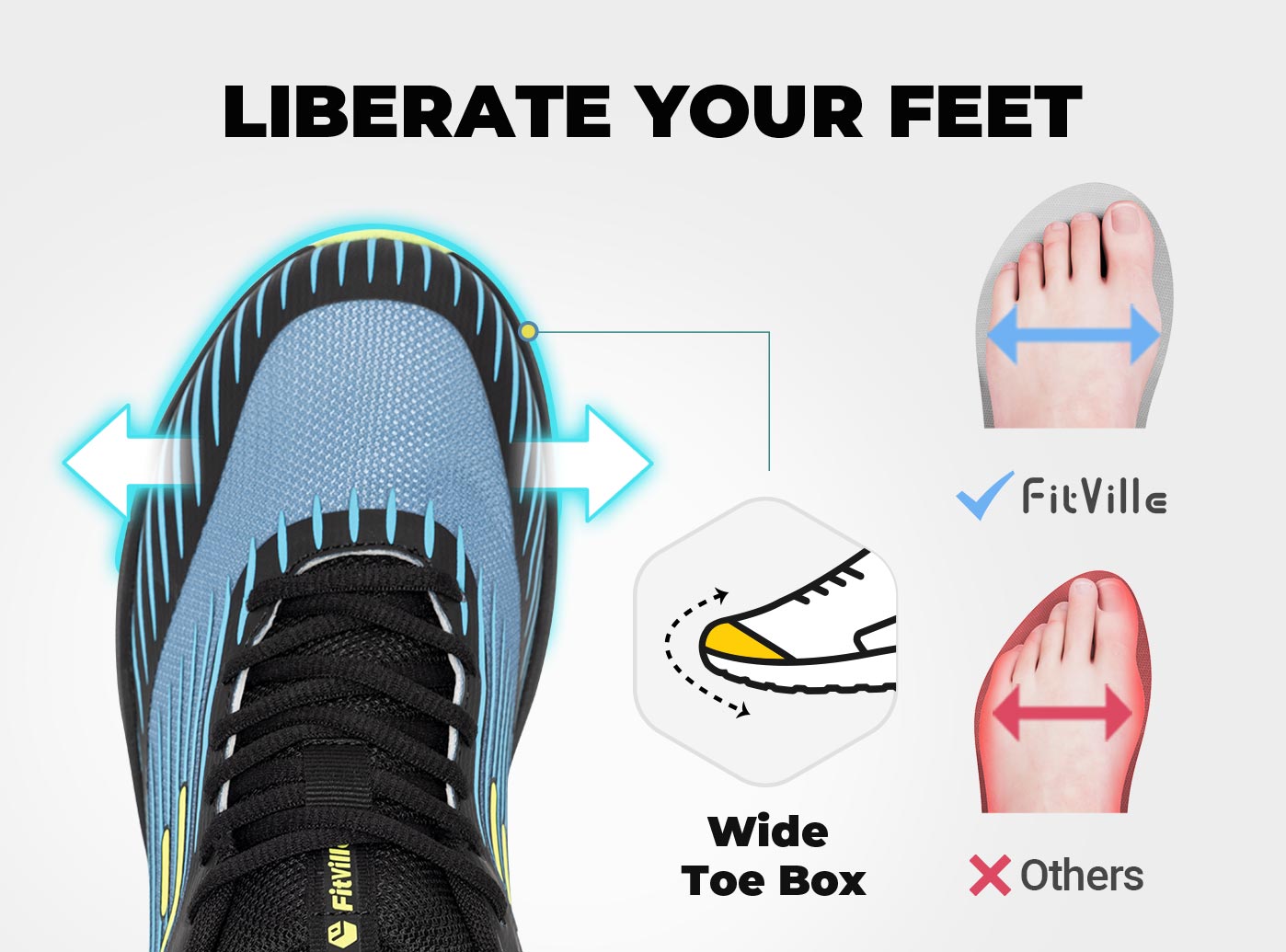 FitVille Men's Trail Running S - Breathable Mesh Athletic Shoes recension och pris