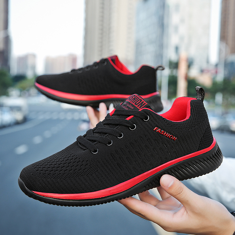 YRZL Sports Shoes for Men Shoe - Knit Fabric Lace Up Sneakers recension och pris